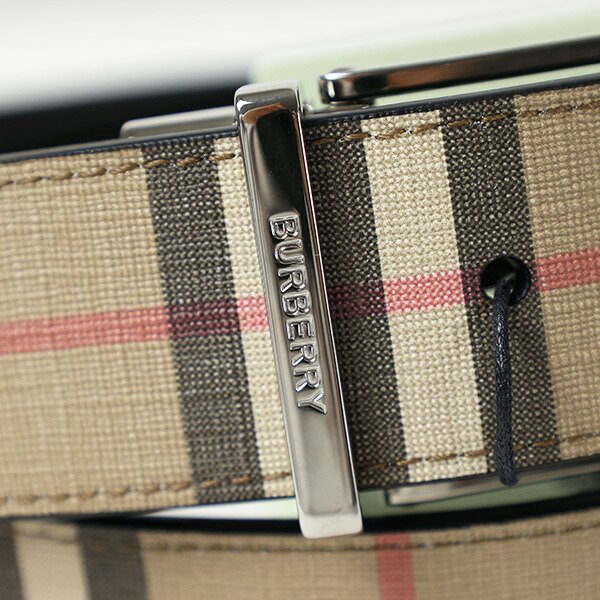 楽天市場】BURBERRY バーバリー Check and Leather Reversible Belt