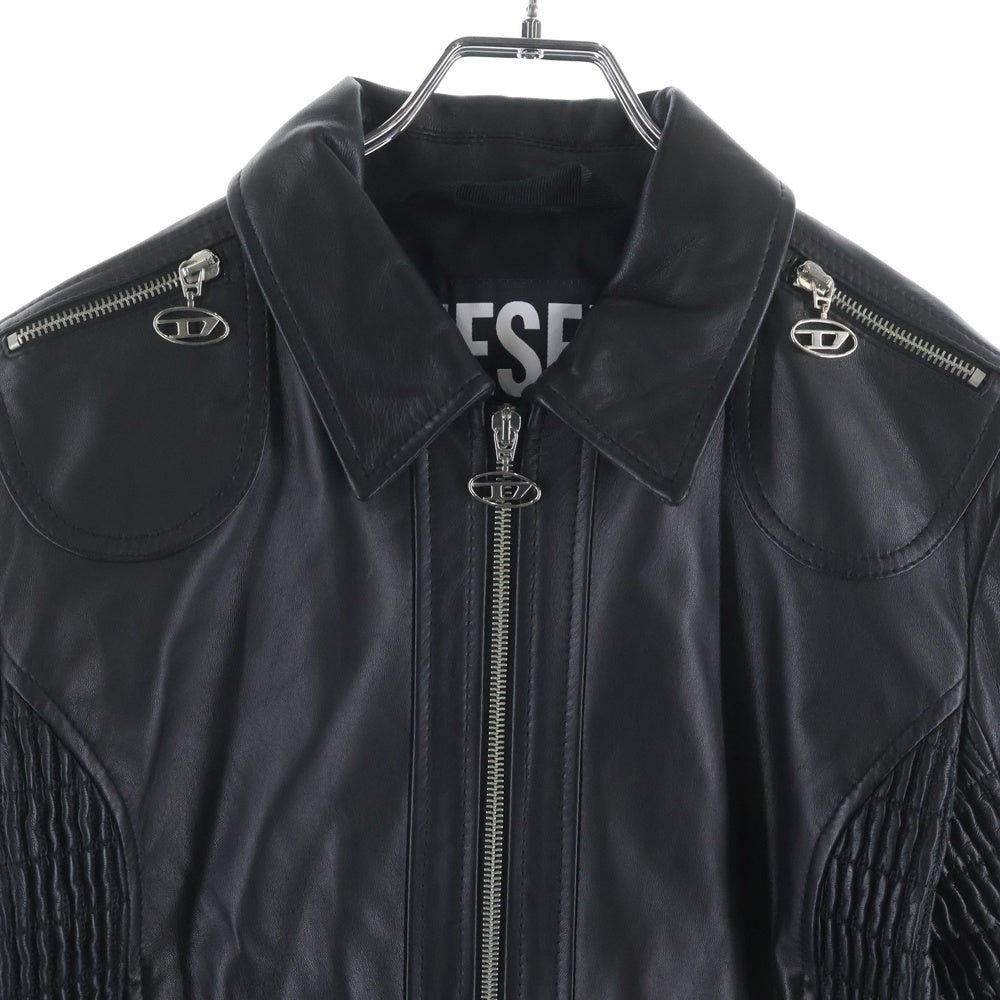 DIESEL(ディーゼル) L-SASKIA ラムレザー ジップアップ シングル
