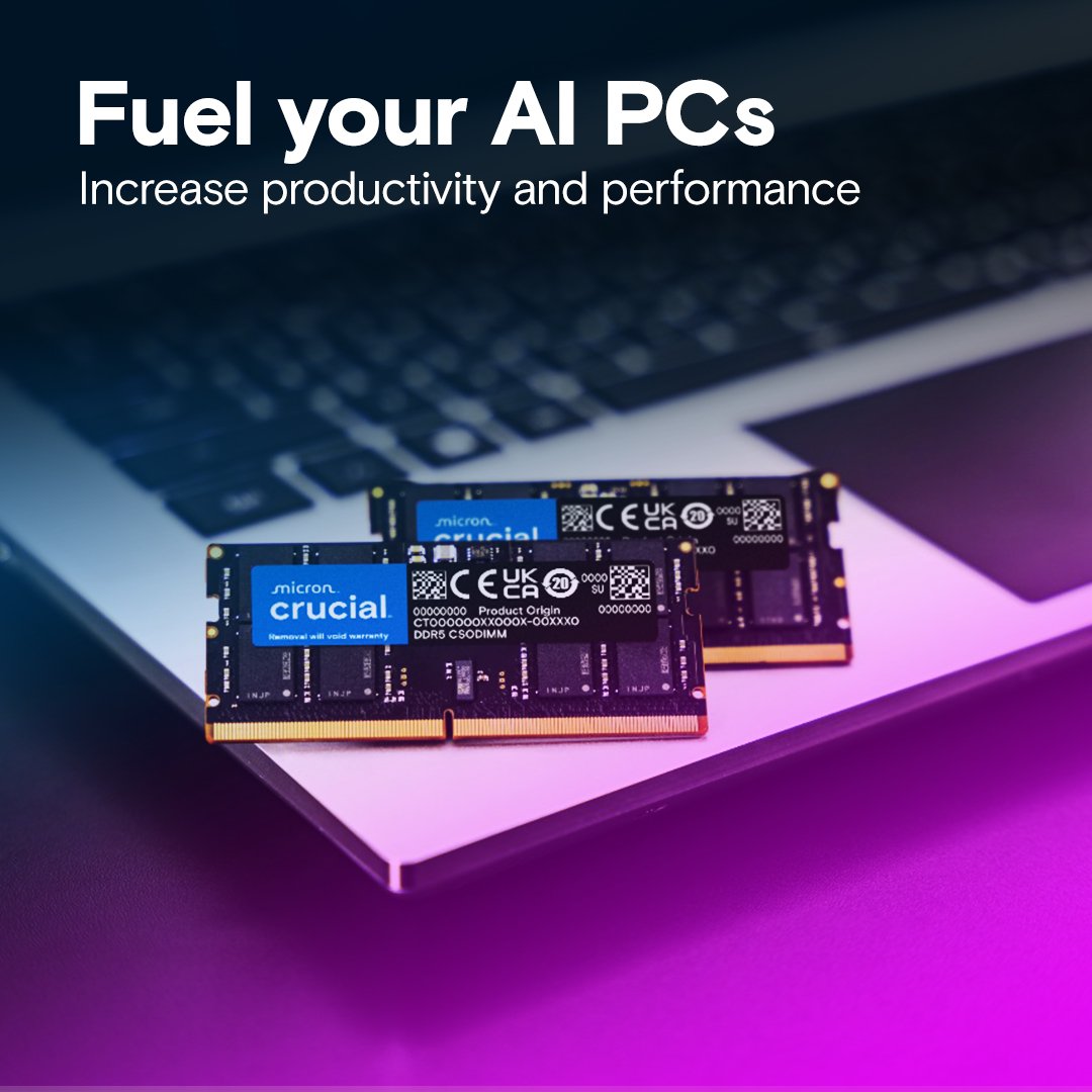 Crucial 32GB Kit (16GBx2) DDR5-6400 CSODIMM | CT2K16G64C52CS5