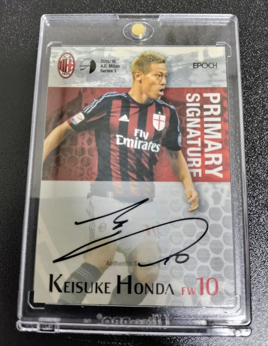 Yahoo!オークション - 本田圭佑 直筆サインカード 2015/16 AC Milan AC
