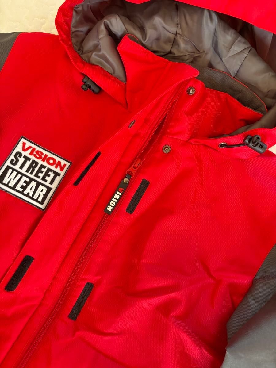 L】 VISION STREET WEARレディーススキーウェア上下セット 赤 スノー