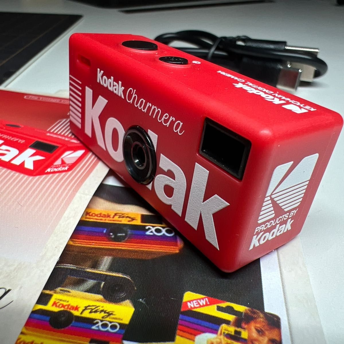 Kodak Charmera キーチェーンデジタルカメラ 1987 レッド TYPE 02 新品