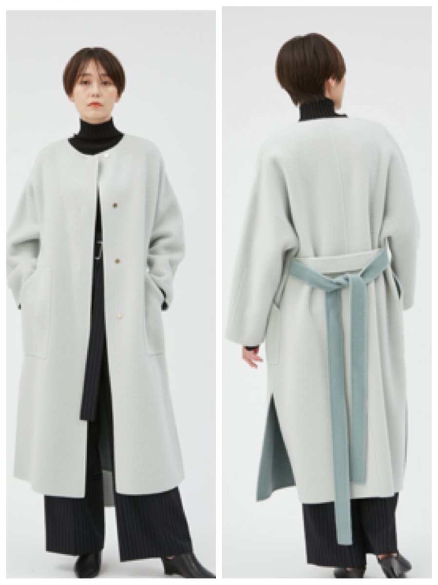 新作！ウールカシミアバイカラーリバーコート | FRAY I.D | ショップ