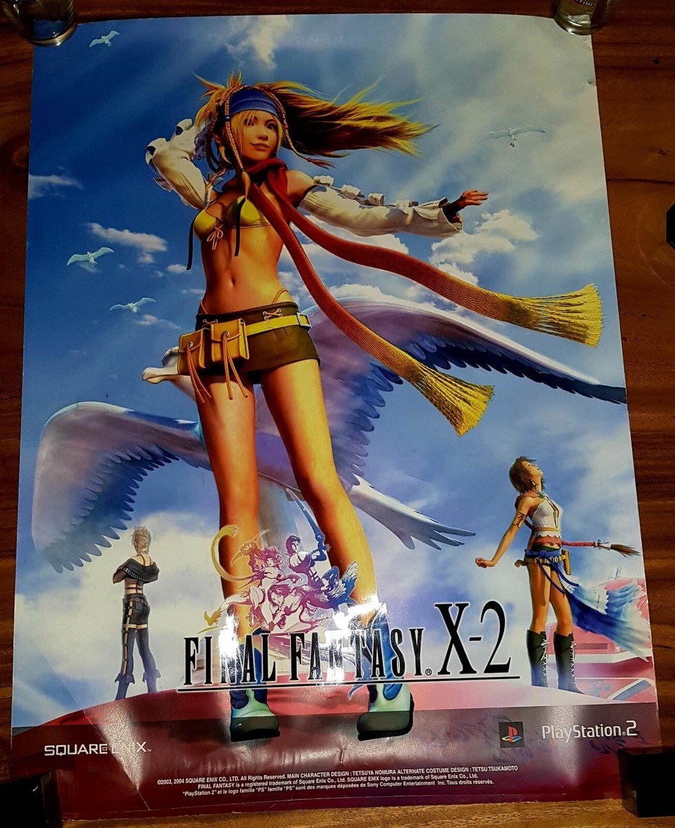 Final Fantasy X-2 PlayStation 2 Old Vintage Promo Store Official