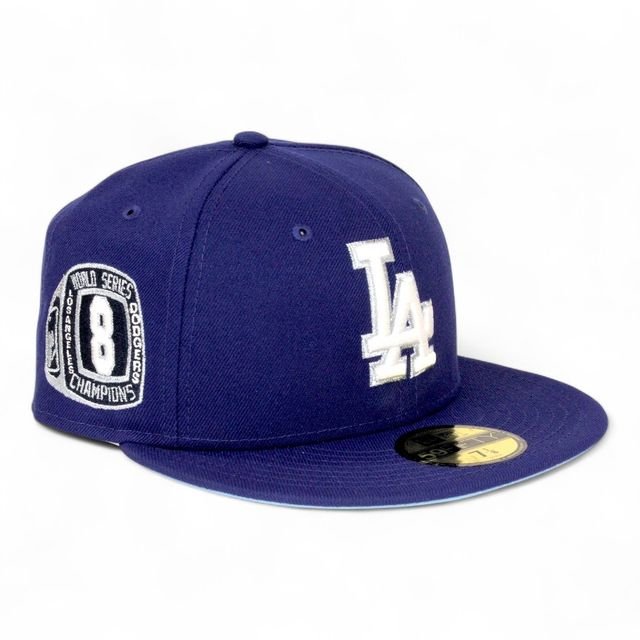 Los Angeles Dodgers Royal Blue 8x WS Champs Ring Patch Icy UV New