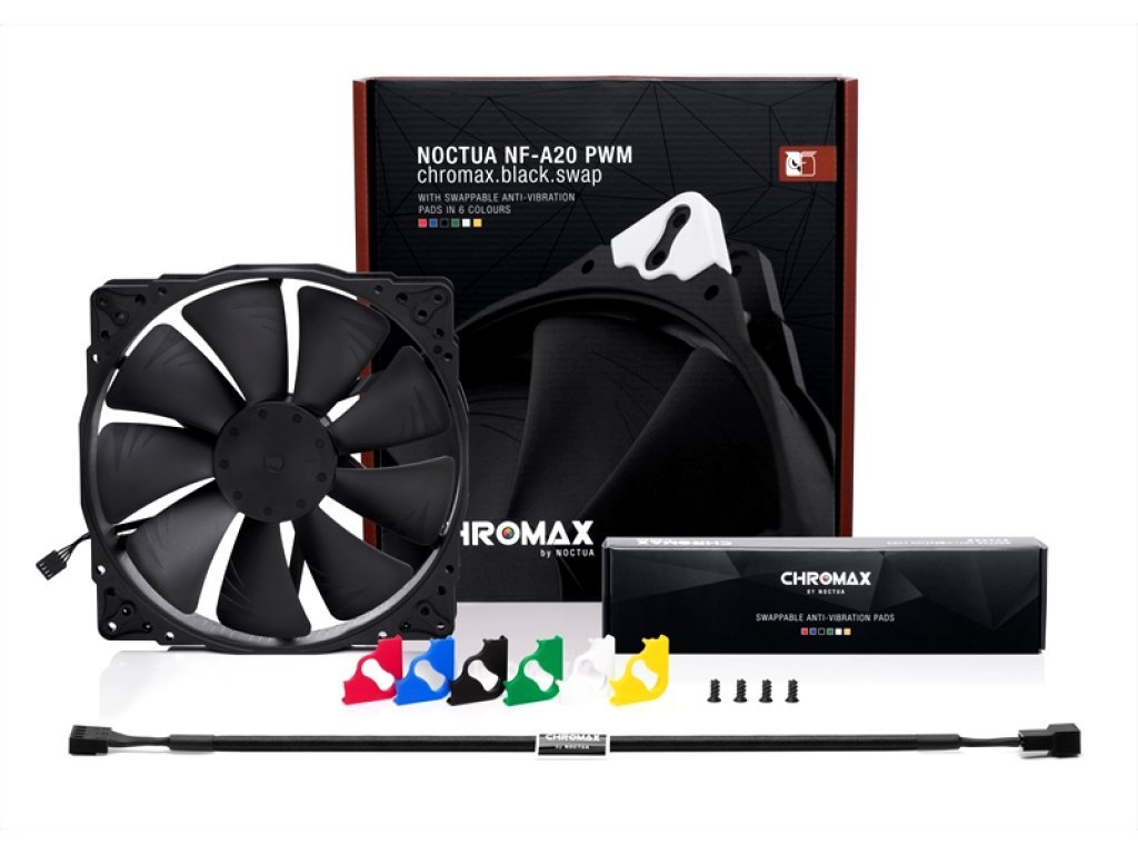 Noctua NF-A20 PWM chromax.black.swap chromax 200x200x30mm, 800rpm