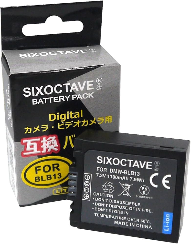 Amazon | SIXOCTAVE DMW-BLB13 パナソニック 互換バッテリー [ 純正