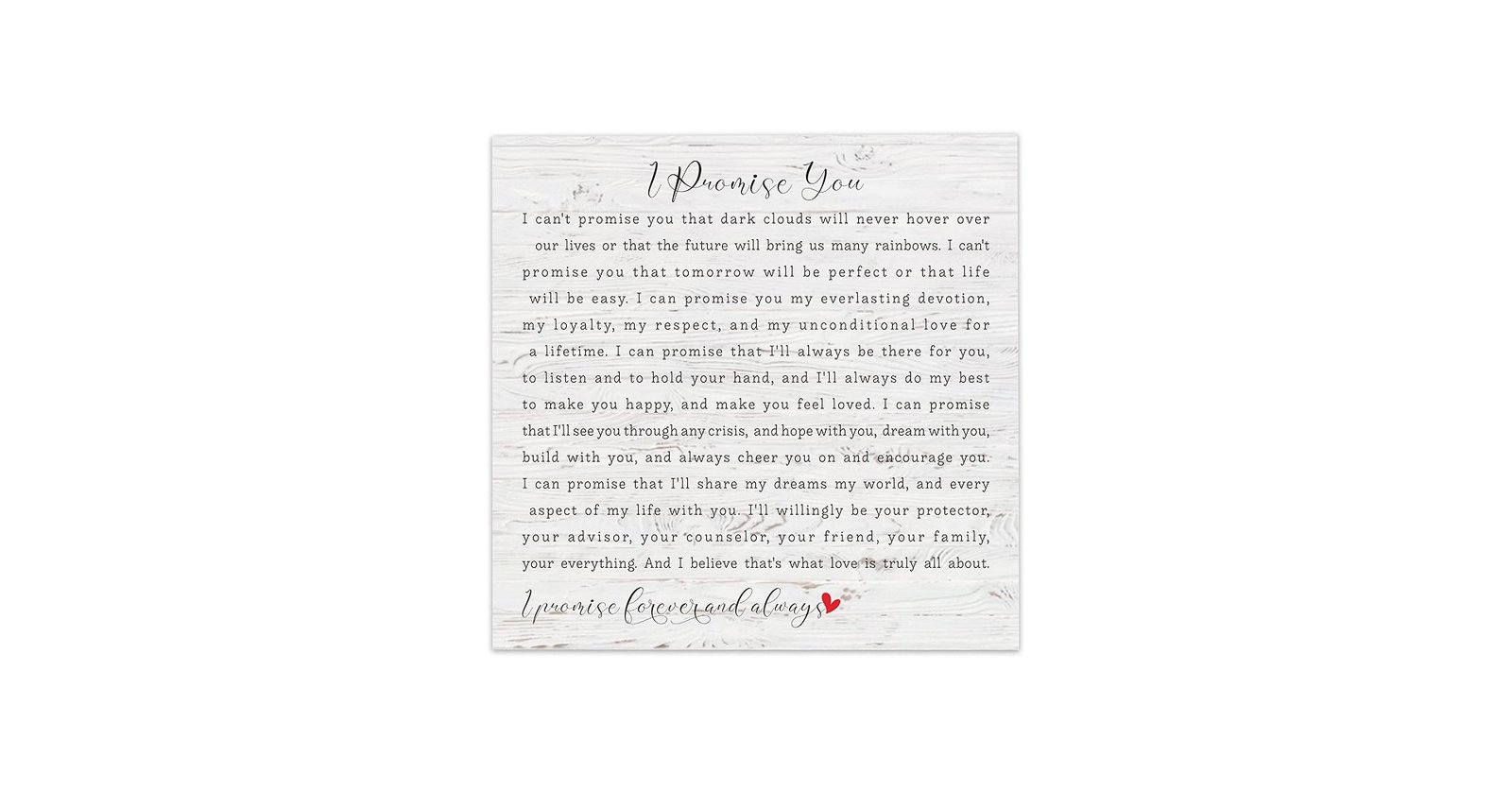 Amazon.com: I Promise You Wood Sign, Valentines Day Gift for