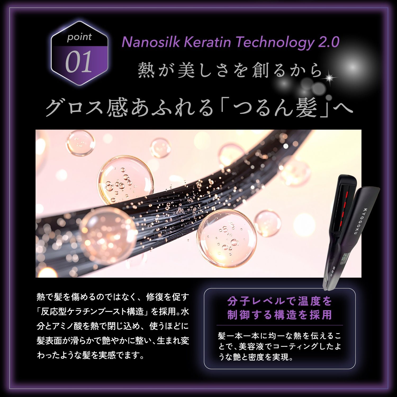 新発売】極上の艶髪へ。「KYOGOKU ナノシルクケラチン ストレート