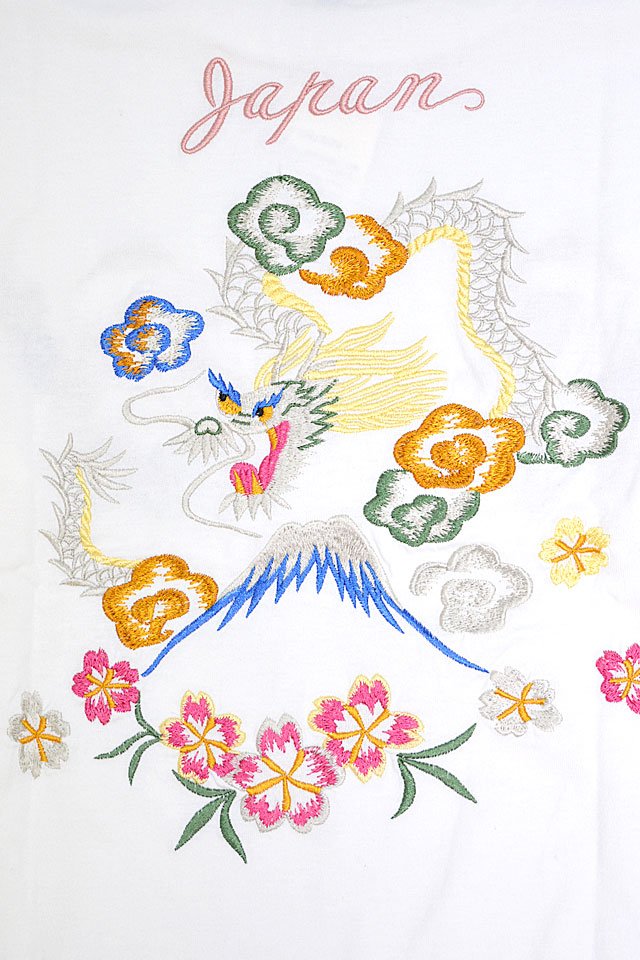 スカ刺繍ロングTシャツ「DRAGON」 テーラー東洋 TT69470 和柄 和風 龍
