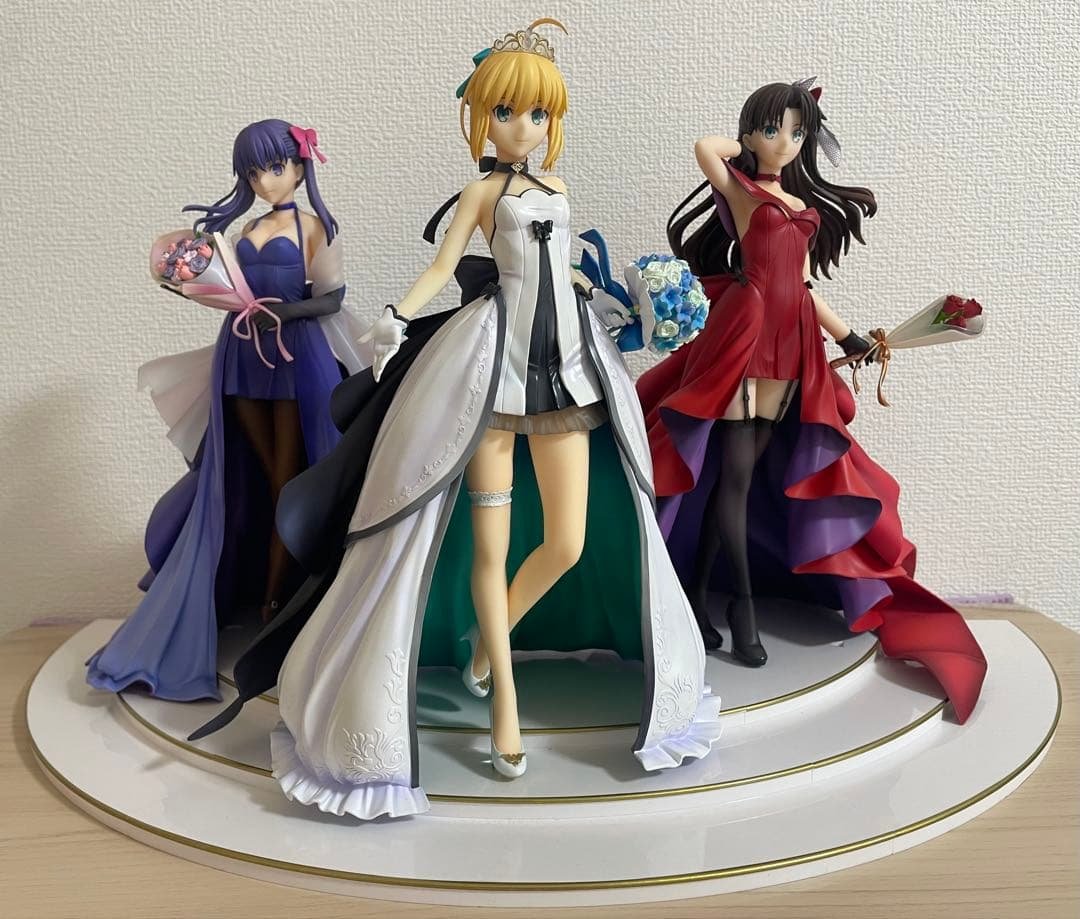 Fate/staynightセイバー 遠坂凛 間桐桜 15thフィギュア セット Fate/stay night セイバー 遠坂凛 間桐桜 15th CelebrationDress