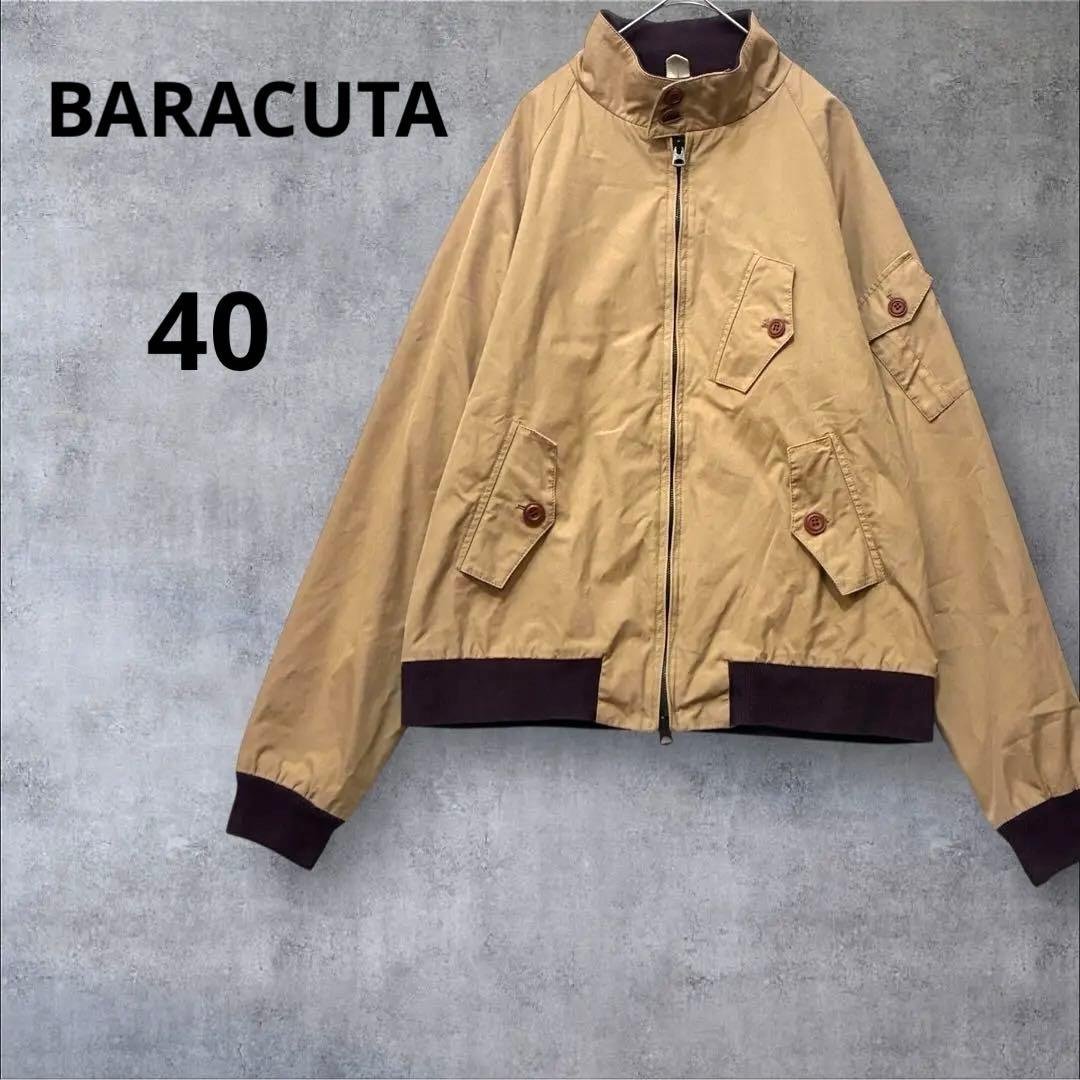 【バラクータ】 ハリントンジャケット スイングトップ 綿　ベージュ　40 BARACUTA バラクータ G9 ハリントンジャケット スウィングトップ リブ
