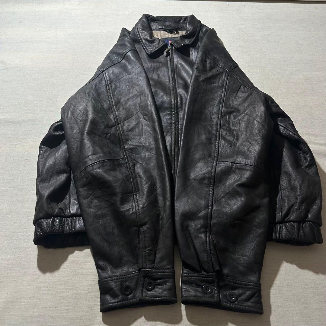 00s CHAPS チャップス ラムレザー スウィングトップ レザージャケット