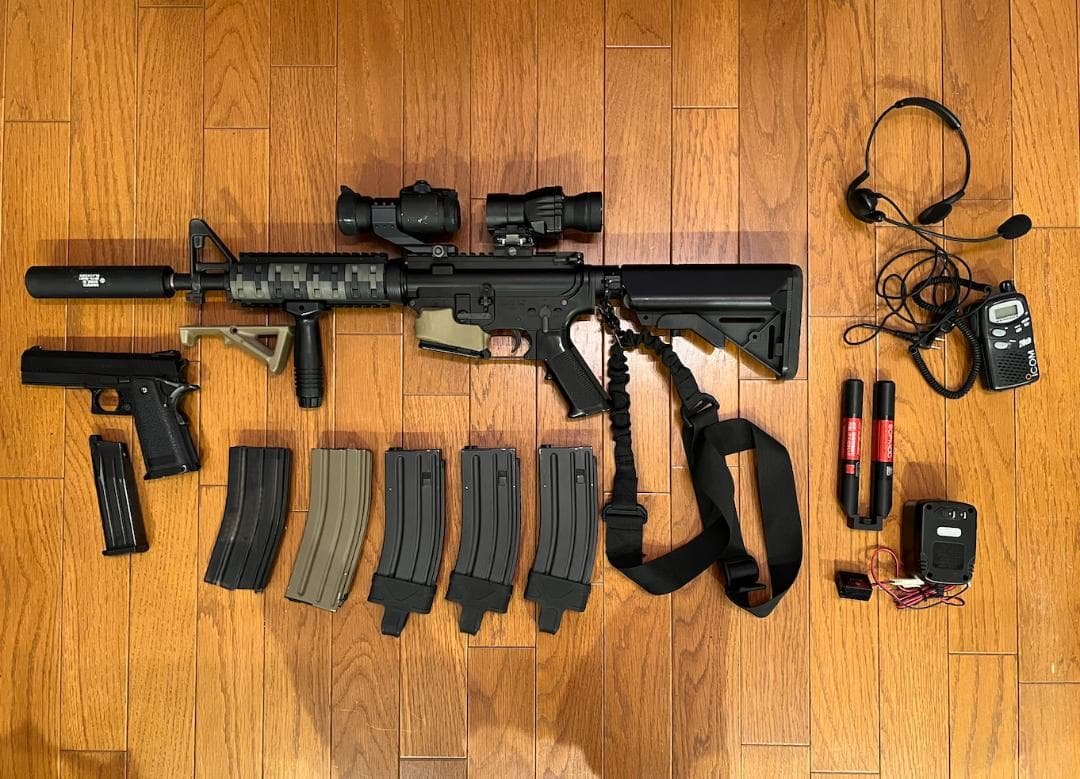 【定価約20万円】一式30点セットSOPMOD M4＆ハイキャパ＆装備品一式 Amazon | □フルセット□ 次世代電動ガン ソフモッド SOPMOD M4 フル
