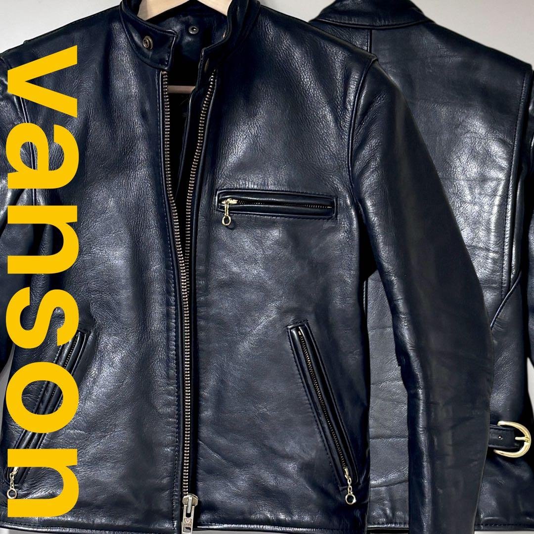 VANSON バンソン シングルライダース レザージャケット TYPE B 34 VANSON（バンソン） MODEL B SINGLE RIDERS JACKET シングル