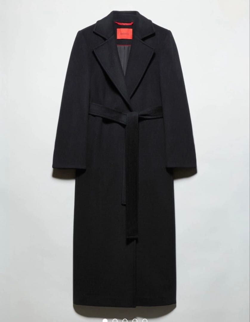 MAX&COピュア ウール ベルテッド ロング コート ロングラン] ピュア ウール ベルテッド ロング コート, camel | MAX&Co.