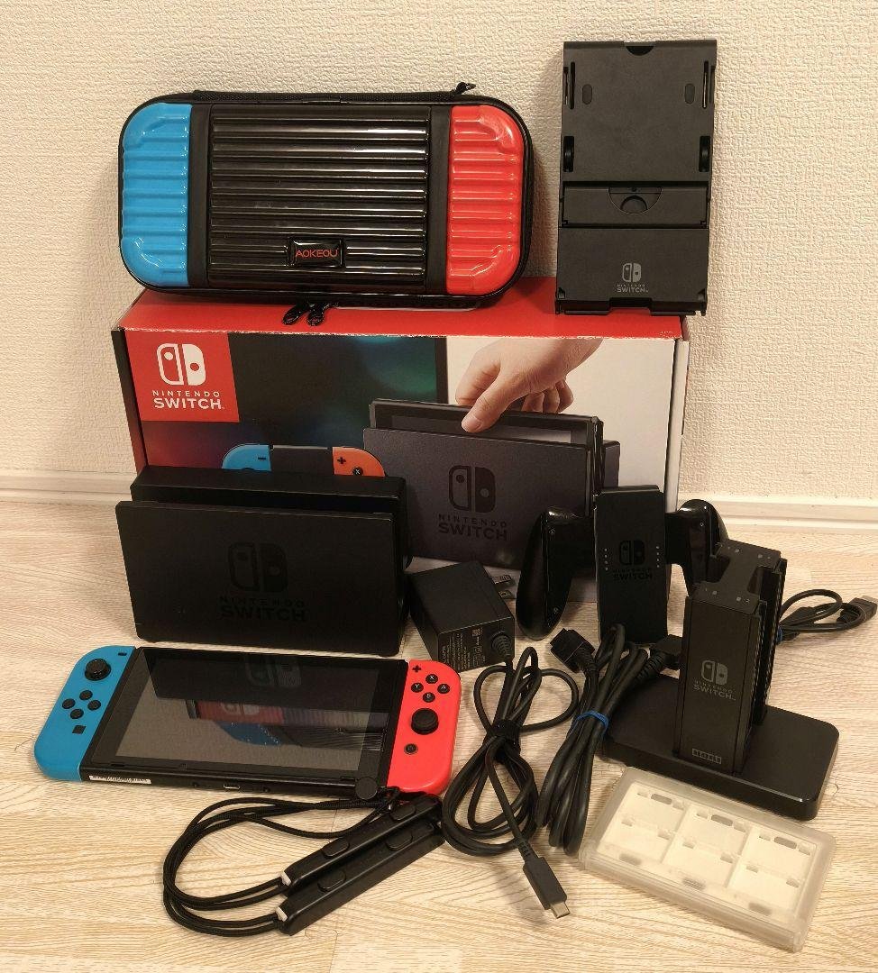 【おまけ多数】Nintendo Switchネオンブルー・ネオンレッドKABAA Nintendo Switch 任天堂 有機ELモデル ネオンブルー・ネオンレッド HEG