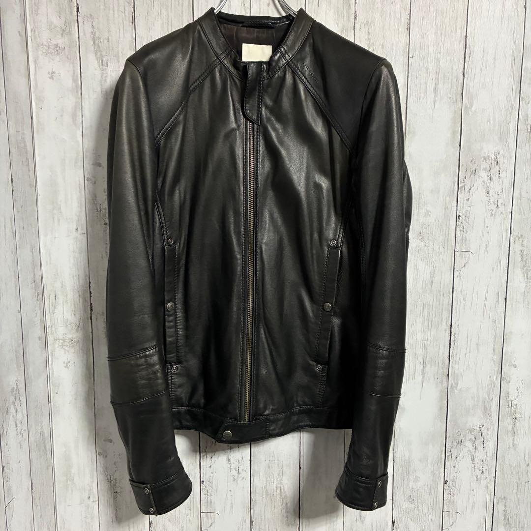 DIESELディーゼル 羊革ラムレザージャケット シングルライダース Sサイズ DIESEL（ディーゼル） DIESEL Timeless シングル ライダース