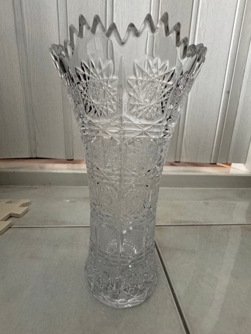 ボヘミアガラス 花瓶 svvー600