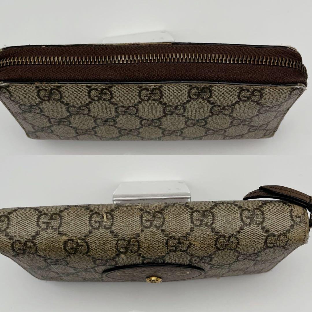 希少✨GUCCI タイガーヘッド ラウンドジップ GG 長財布 - メルカリ