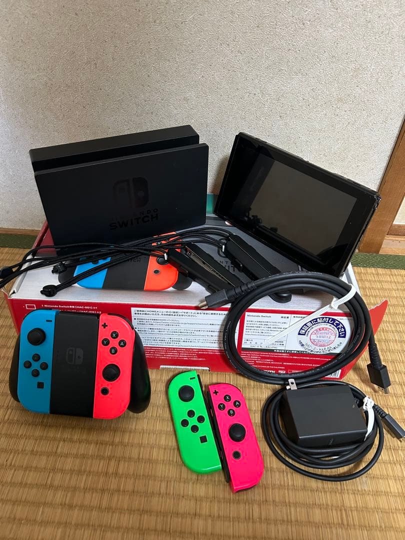ジャンクNintendo Switch 本体 ジョイコン ジャンク品 Nintendo Switch 本体 ジョイコン5個付き - メルカリ