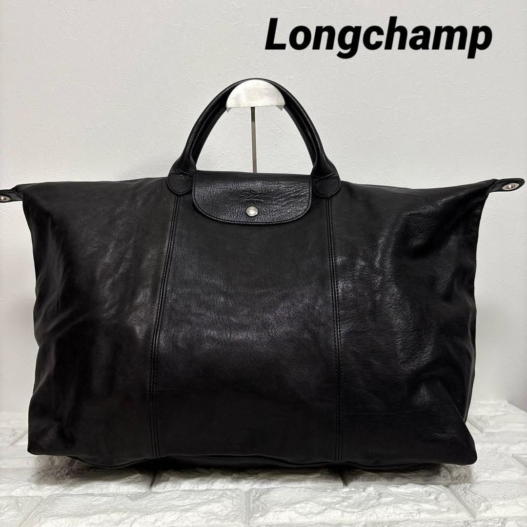 ▪️ Longchamp オールレザー　ボストンバッグ　レザーバッグ org.jpg